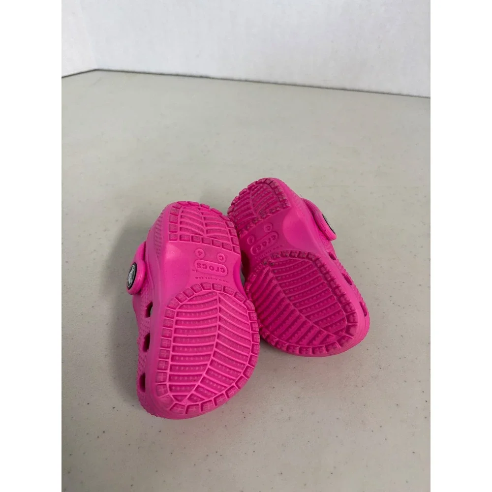 Crocs Classic Clog Toddler Size C4 Electric Pink Slip On Water Shoes Kids‎
